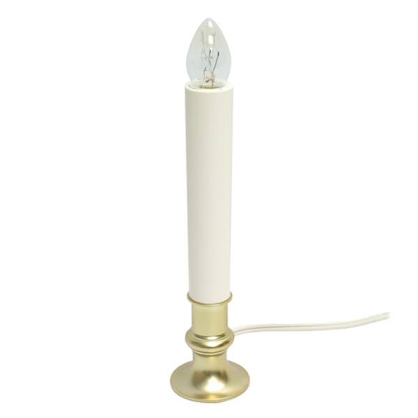 Electric White Taper Candle Lamp with Timer